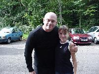 Zoe with Eddy Scrouge - aka Ross Kemp